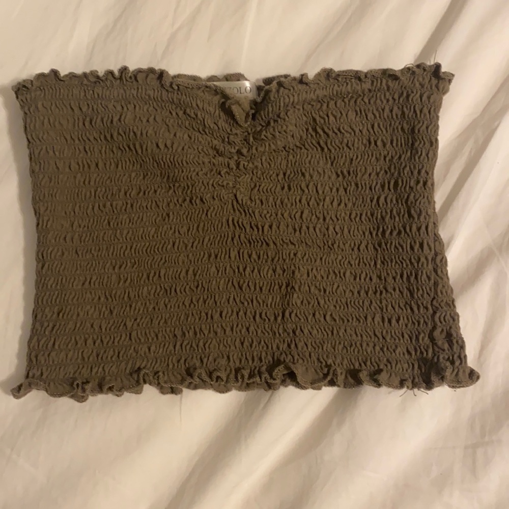 Very dark green tube top